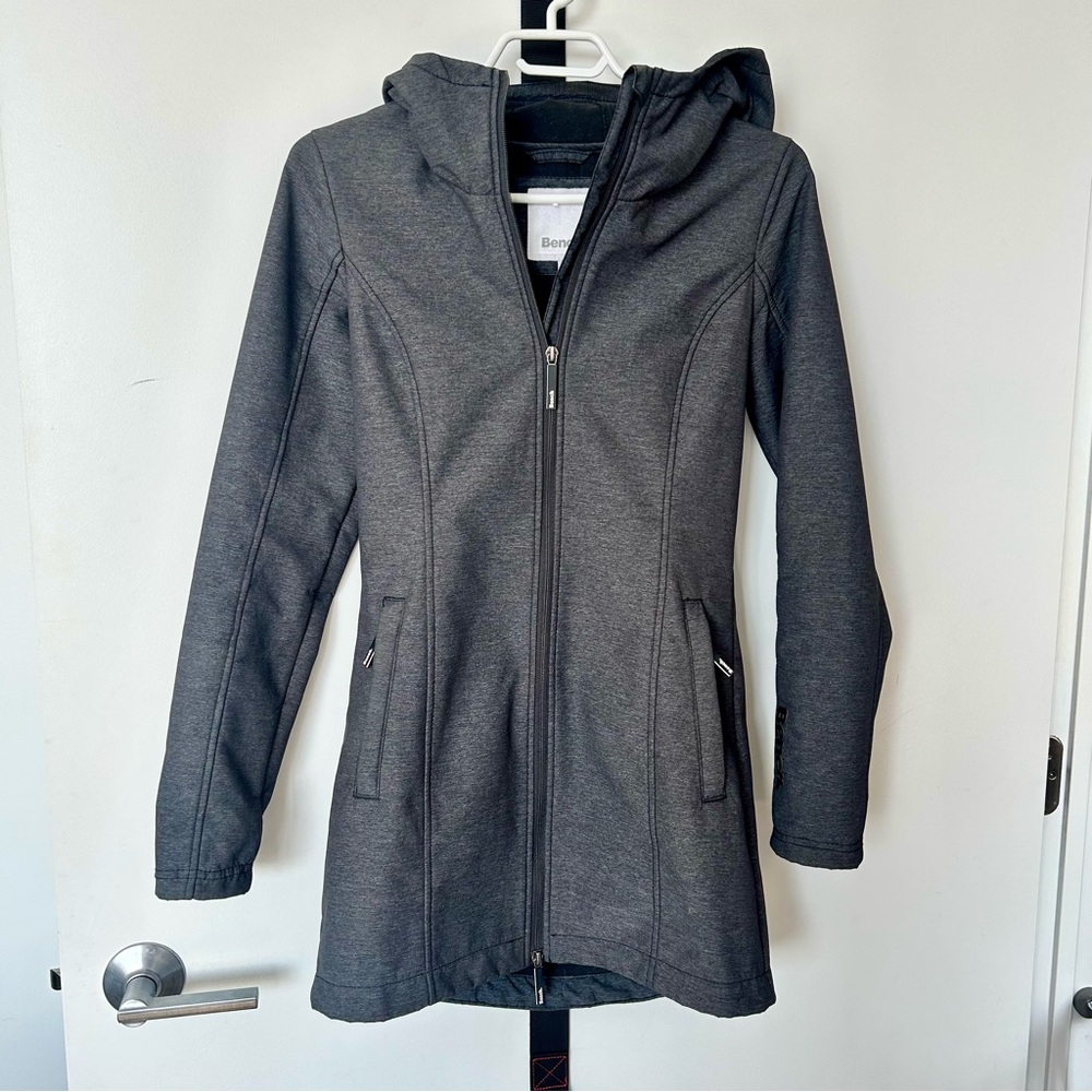 Bench Women's Dark Gray Hooded Zip Coat